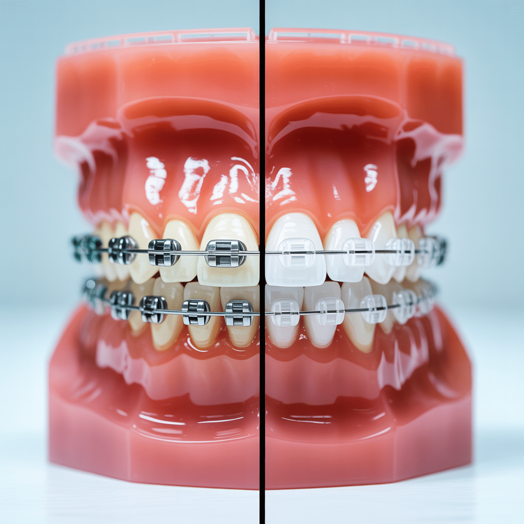 diferencia brackets normales e invisalign